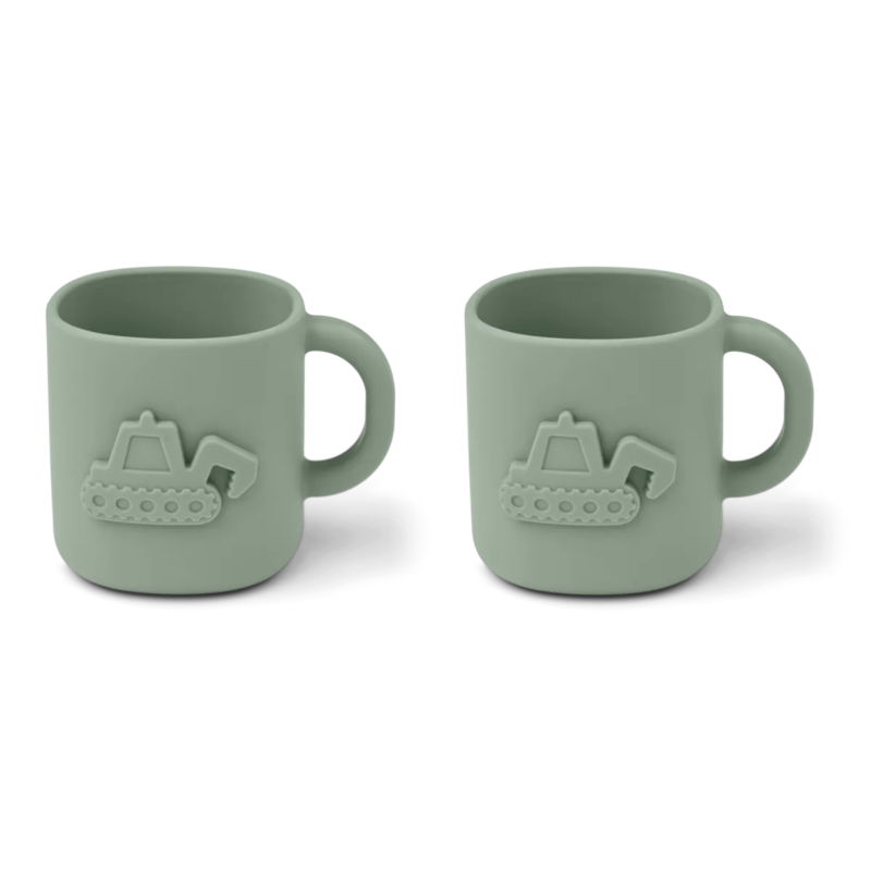 Tasse aus Silikon "Chaves Cup" - Traktor/Bagger Faune Green – Bild 2