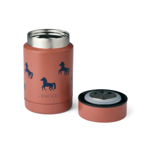 Liewood - Nadja Food Jar (Horses / Dark rosetta)