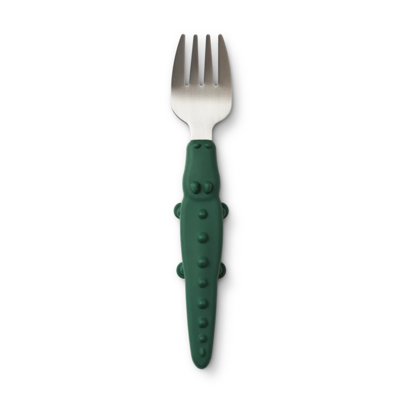 Kinderbesteck-Set aus Edelstahl und Silikon "Tove Cutlery Set" - Golden Caramel Mix – Bild 2