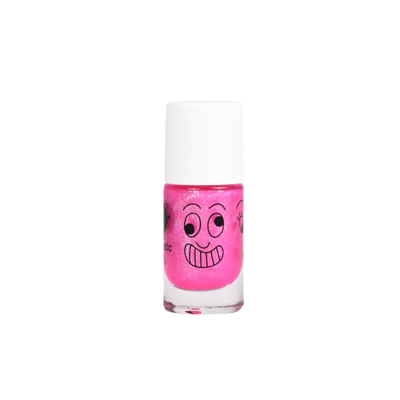 Nagellack auf Wasserbasis "PINKY" - Rose Fluo Pailettes – Bild 3
