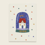 ava&yves - Postkarte Schneekugel Haus bunt