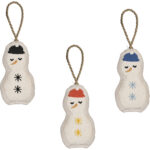 Fabelab - Ornaments Embroidered - Snowman - einzeln