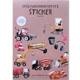 halfbird - Spülmaschinenfeste Aufkleber ("Baustelle")
