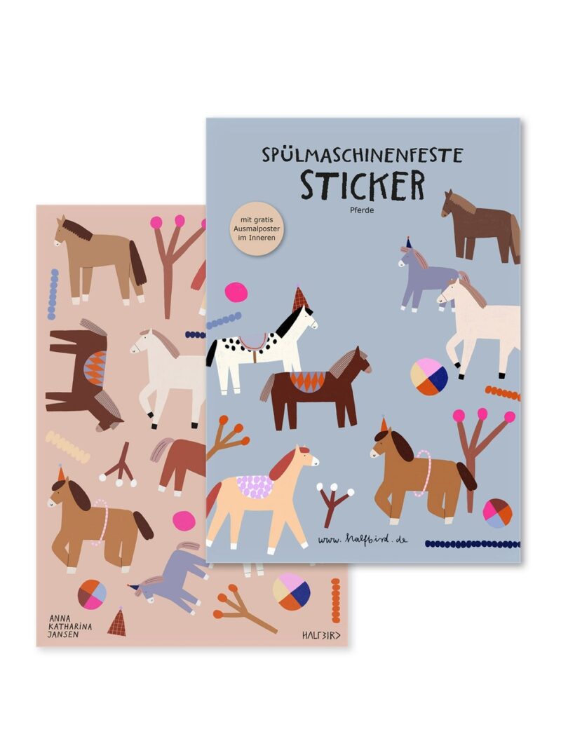Spülmaschinenfeste Aufkleber - Pferde – Bild 3