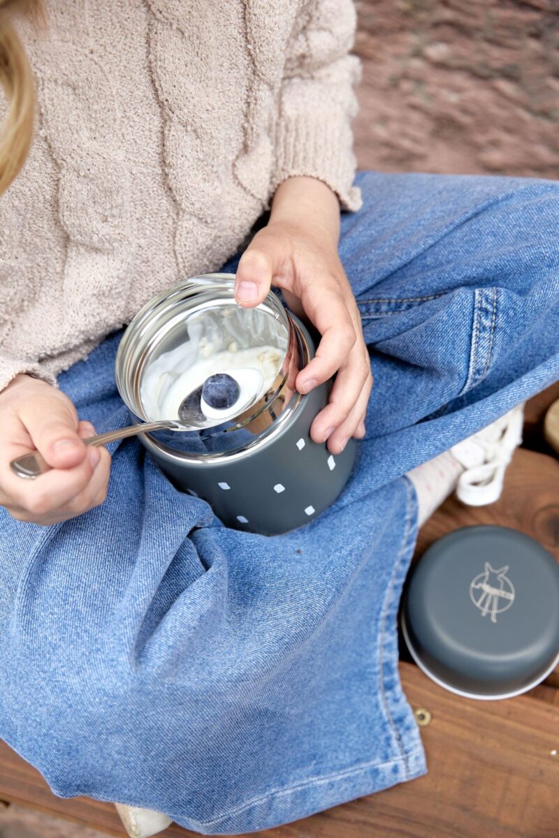 Thermobehälter "Food Jar" – 350ml - Happy Prints (midnight blue) – Bild 3