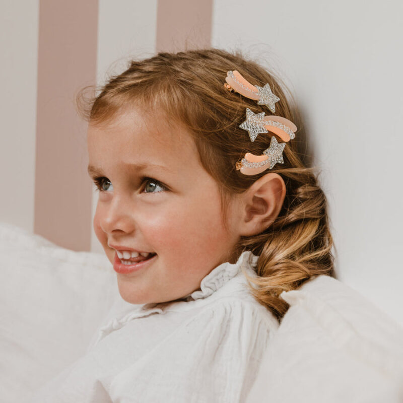 Haarspange "Barrette" – étoile filante - Nacre & Glitter – Bild 2