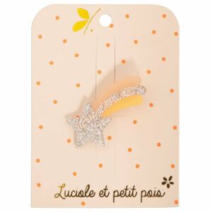 Luciole et Petit Pois - Barrette étoile filante - Nacre & Glitter