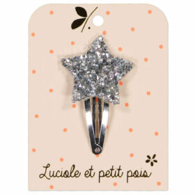 Luciole et Petit Pois - Barrette étoile - Strass argent