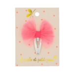 Luciole et Petit Pois - Barrette mini tutu - Rose fluo