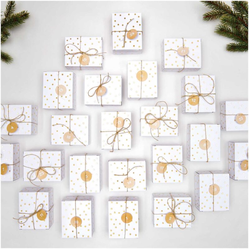 Zahlen-Anhänger für Adventskalender – Gold – Bild 4