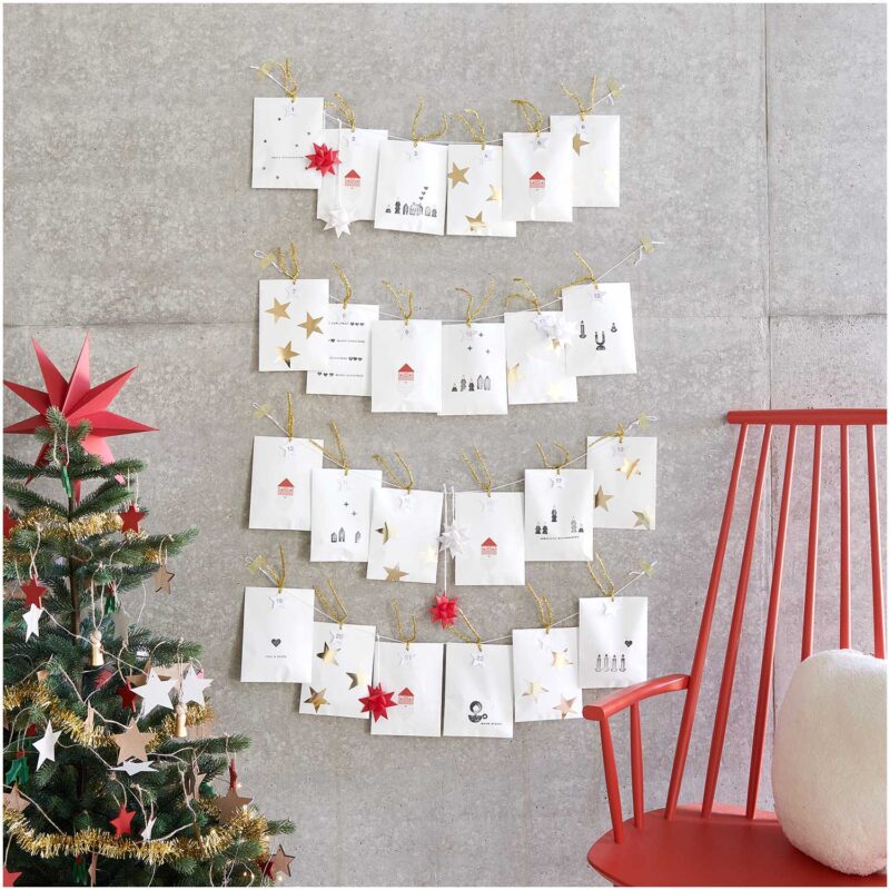 Zahlen-Anhänger für Adventskalender – Gold – Bild 5