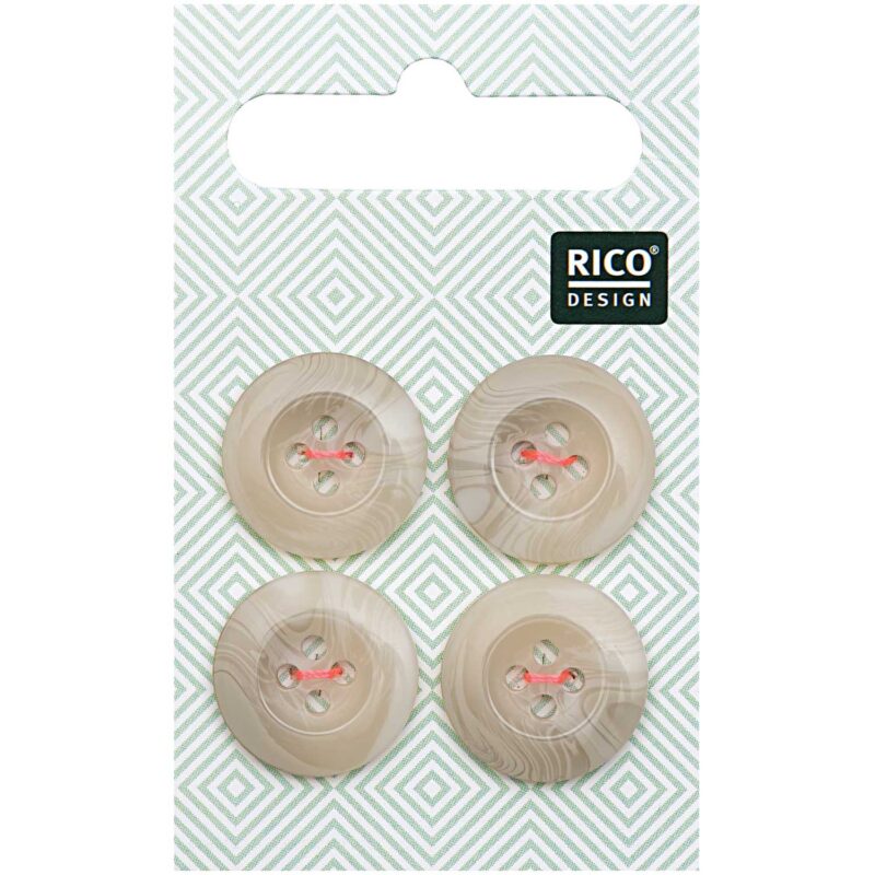 rico design - KNÖPFE STRUKTURIERT BEIGE 1