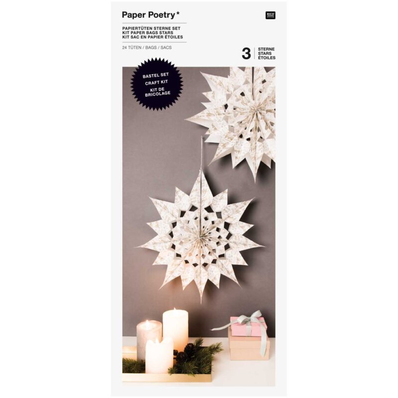 rico design - PAPIERTUETEN STERNE SET WEISS