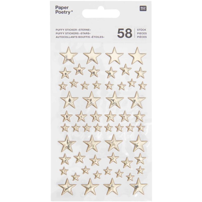Puffy Sticker - Sterne Gold – Bild 2