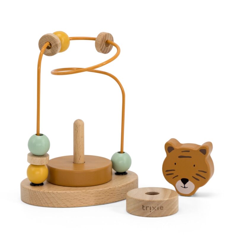 2in1 - Motorikschleife und Stapelspiel "Wooden Beads Maze" – Mr. Tiger – Bild 2