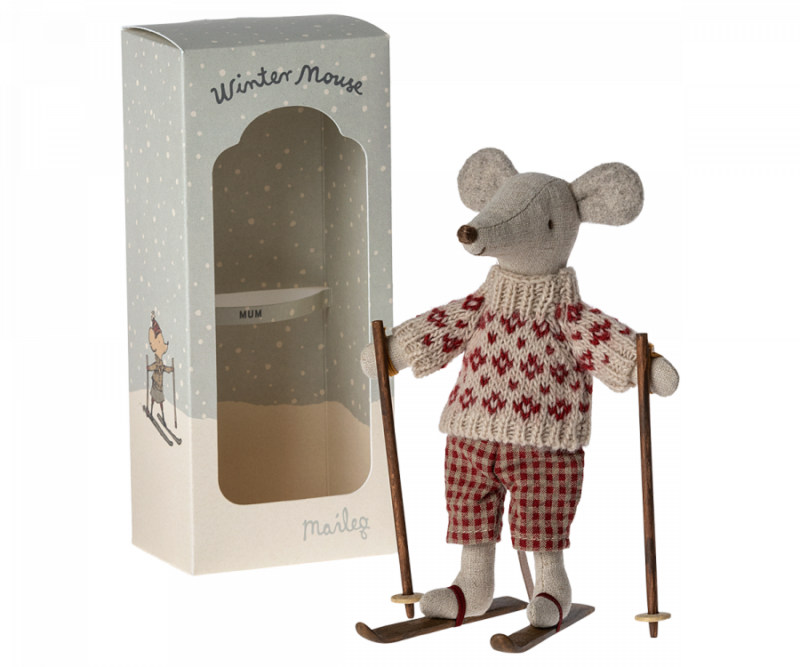 Wintermaus mit Ski Mama – Bild 2