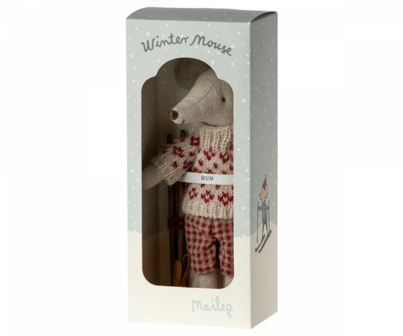 Wintermaus mit Ski Mama – Bild 3