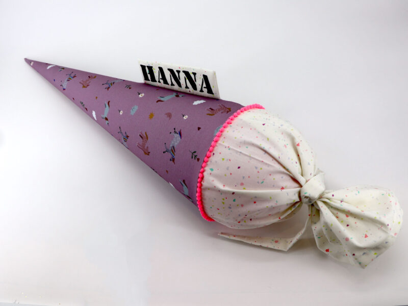Schultüte "Rosa Einhörner" mit Namen – Bild 4