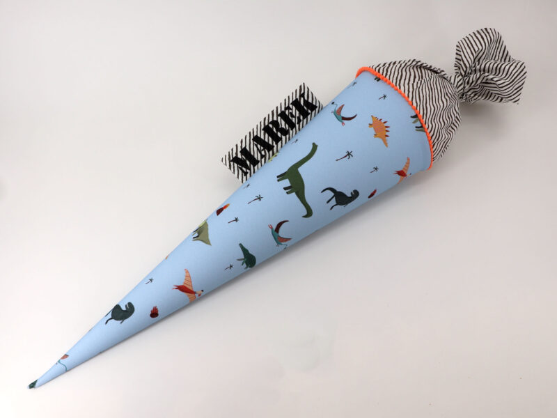 Schultüte "Blaue Dinos" mit Namen – Bild 2