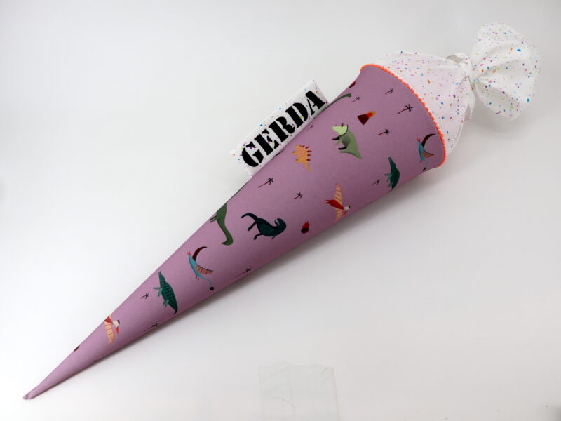 Schultüte "Rosa Dinos" mit Namen – Bild 2