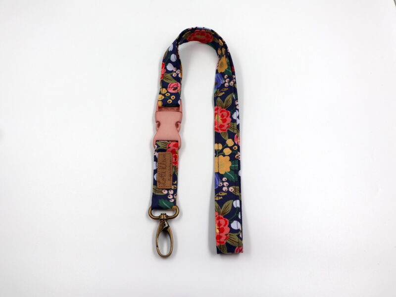 Schlüsselband "Vintage Blossom blue" – Bild 3