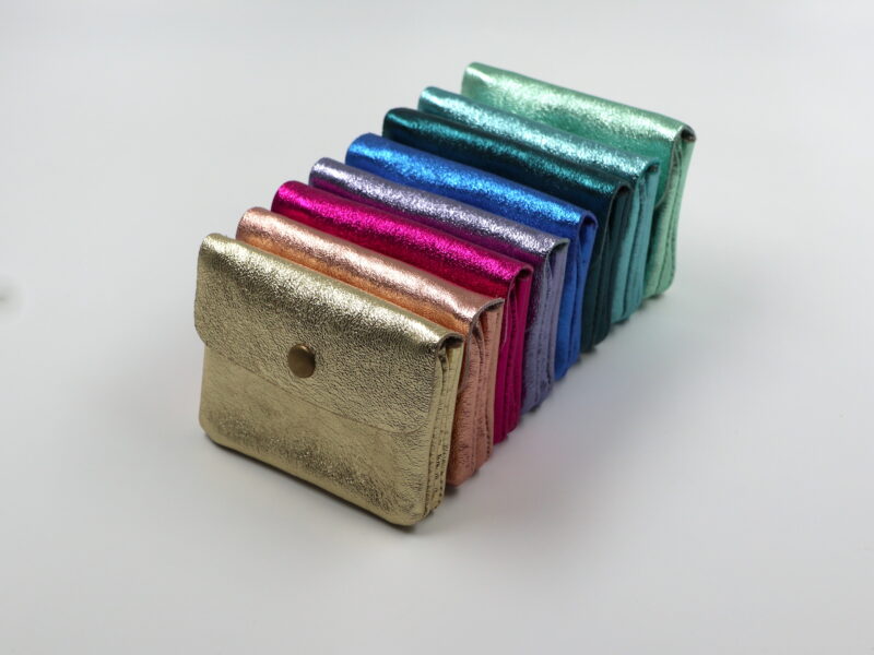 Kleines Portemonnaie "Metallic-Look" – Mordoré – Bild 6