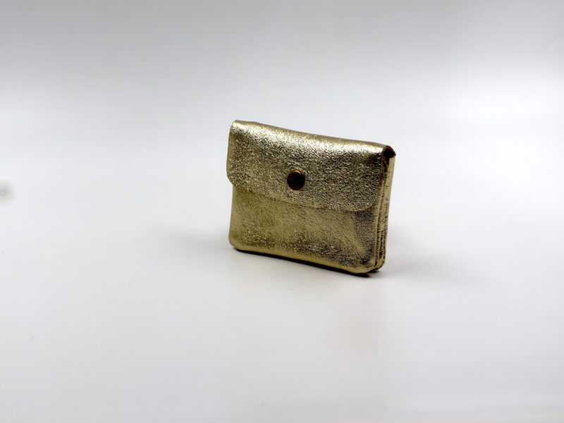Kleines Portemonnaie "Metallic-Look" – Gold – Bild 5