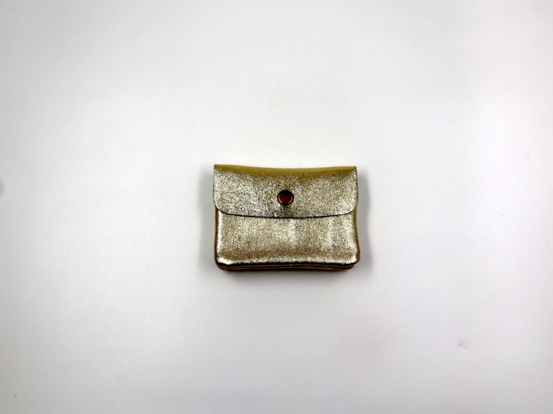 Kleines Portemonnaie "Metallic-Look" – Gold