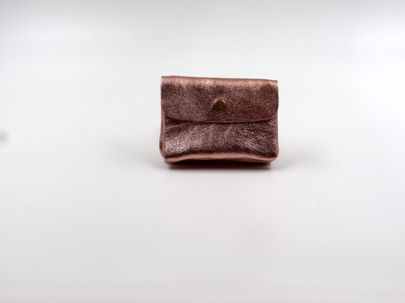 Kleines Portemonnaie "Metallic-Look" – Roségold – Bild 6