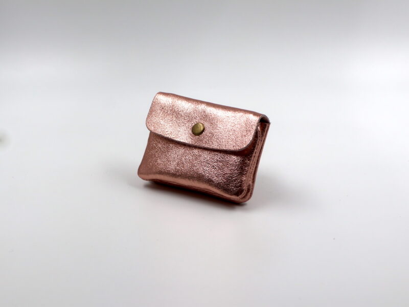 Kleines Portemonnaie "Metallic-Look" – Roségold – Bild 5