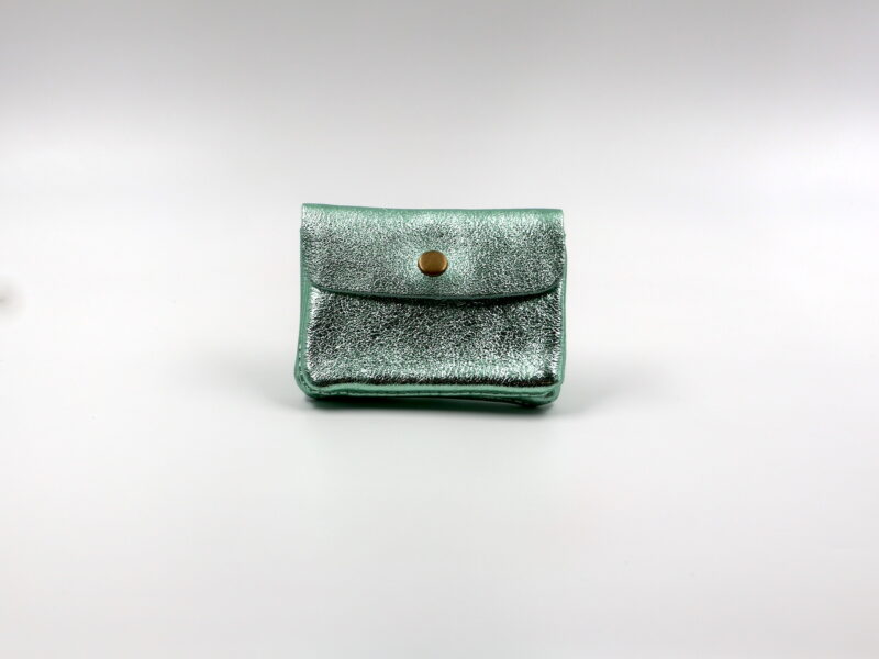 Kleines Portemonnaie "Metallic-Look" –  Aqua – Bild 6