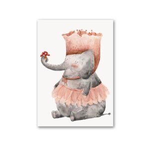 halfbird - Postkarte "Elefant im Tütü"