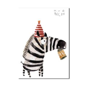 halfbird - Postkarte "Zebra - Auf dich"