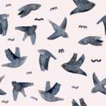 halfbird - Vögel in weiß (Canvas)