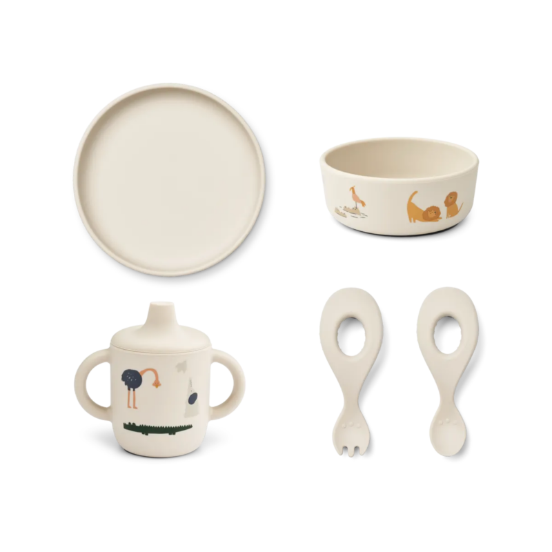 Geschirr-Set aus Silikon "Ryle Printed Tableware" – All Together / Sandy – Bild 2