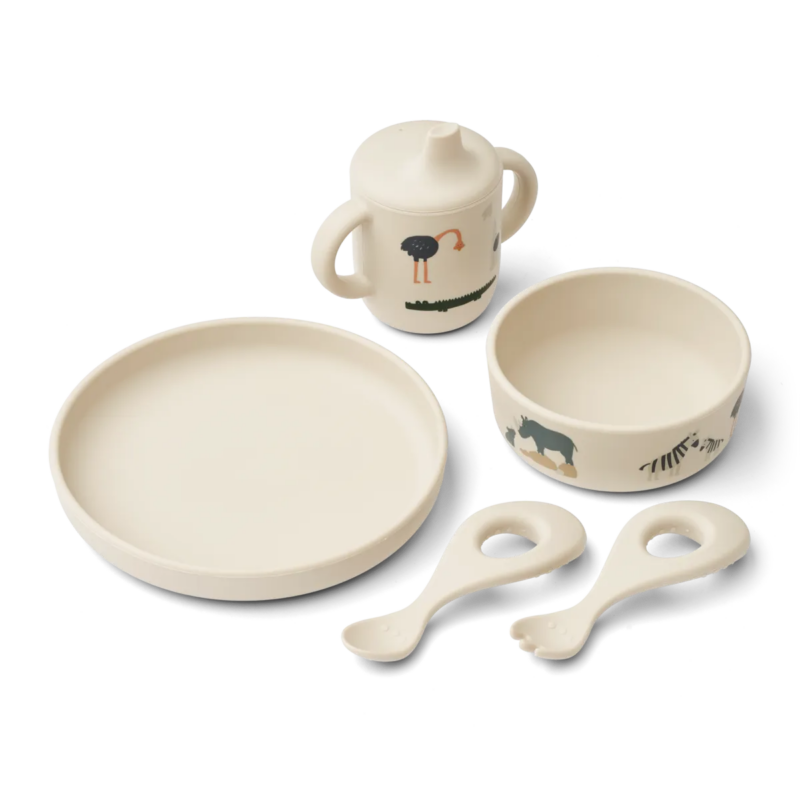 Liewood - Ryle Printed Tableware Set (All together / Sandy)