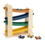 Trixie Baby - Rennbahn aus Holz mit 4 Autos Trixie Baby - Rennbahn aus Holz mit 4 Autos