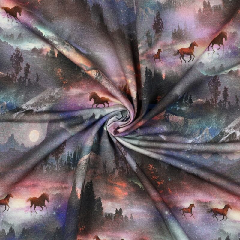 French Terry Digital Mystical Horses – Bild 2
