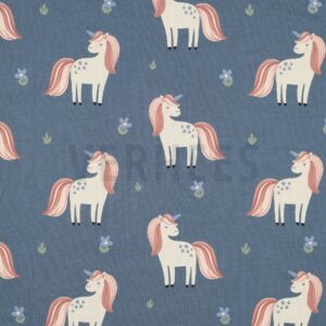 verhees textiles - JERSEY GLITTER UNICORNS