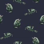 verhees textiles - POPLIN DRAGON NAVY