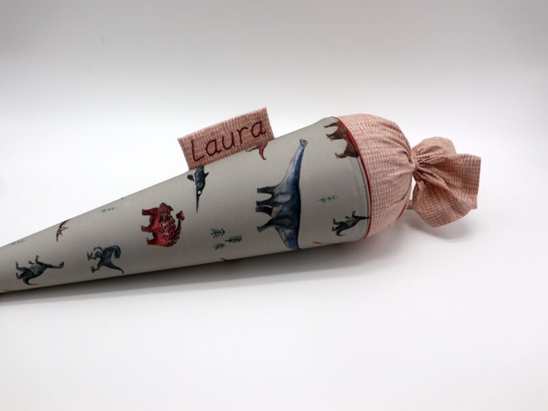 Schultüte "Halfbird - Graue Dinos " mit Namen – Bild 2