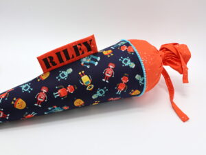 Schultüte "Robots Navy" mit Namen