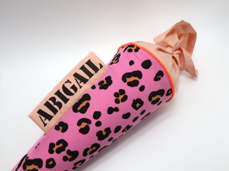 Schultüte "Acid Leo pink" mit Namen – Bild 2