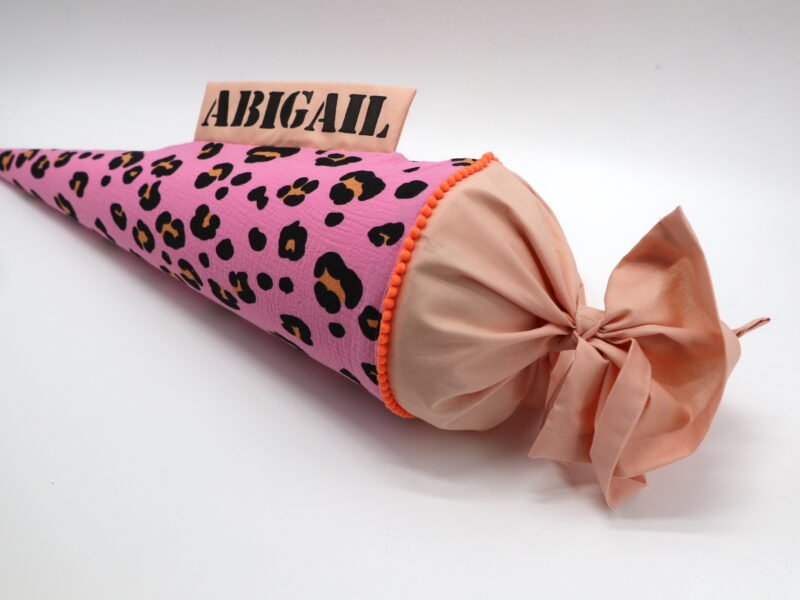 Schultüte "Acid Leo pink" mit Namen – Bild 4