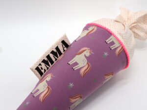 Schultüte "Glitter Unicorn" mit Namen