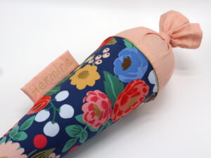 Schultüte "Vintage Blossom Blue" mit Namen