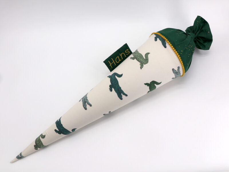 Schultüte "Krokodil" mit Namen – Bild 3