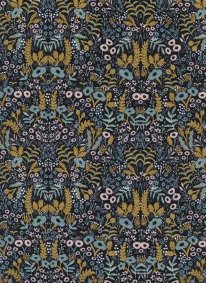 Cotton&Steel Fabrics - Menagerie - Tapestry - Midnight Metallic Fabric