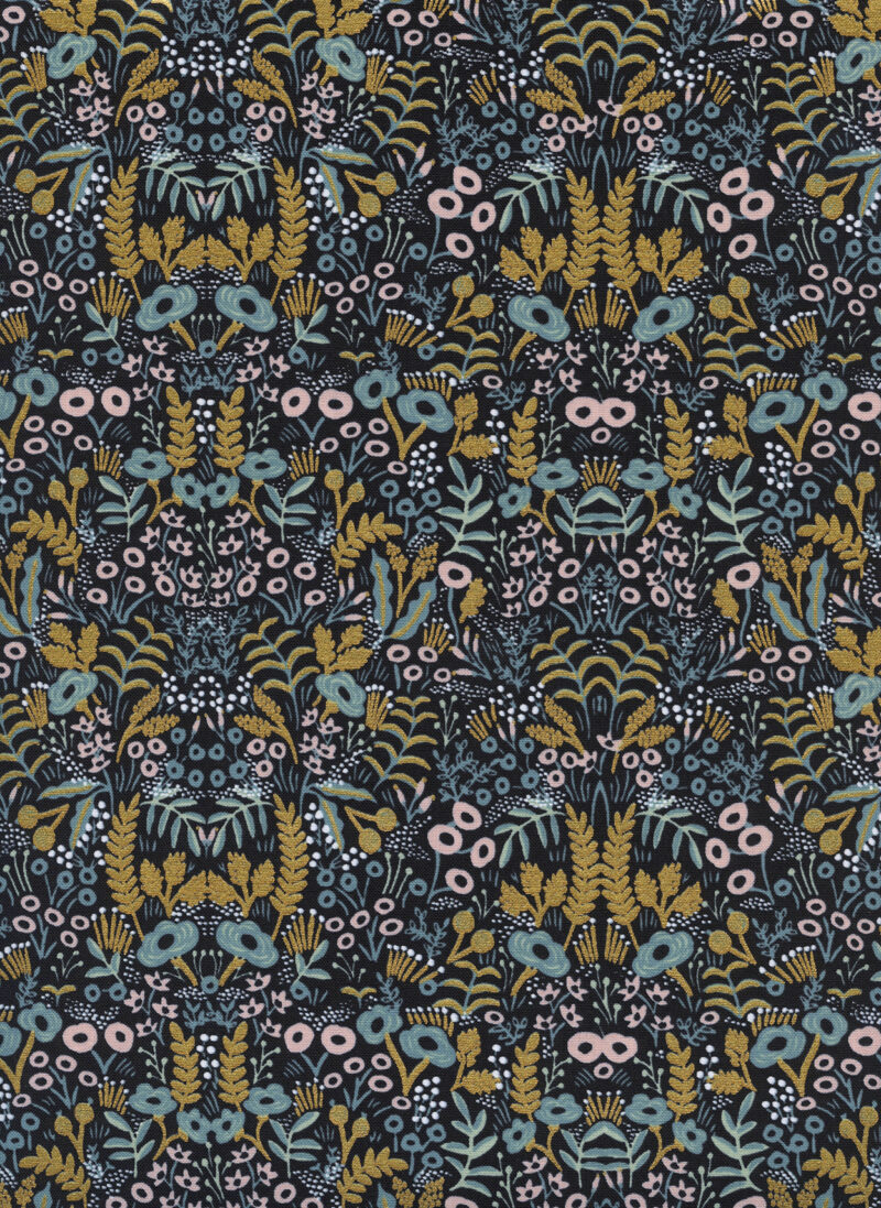 Cotton&Steel Fabrics - Menagerie - Tapestry - Midnight Metallic Fabric