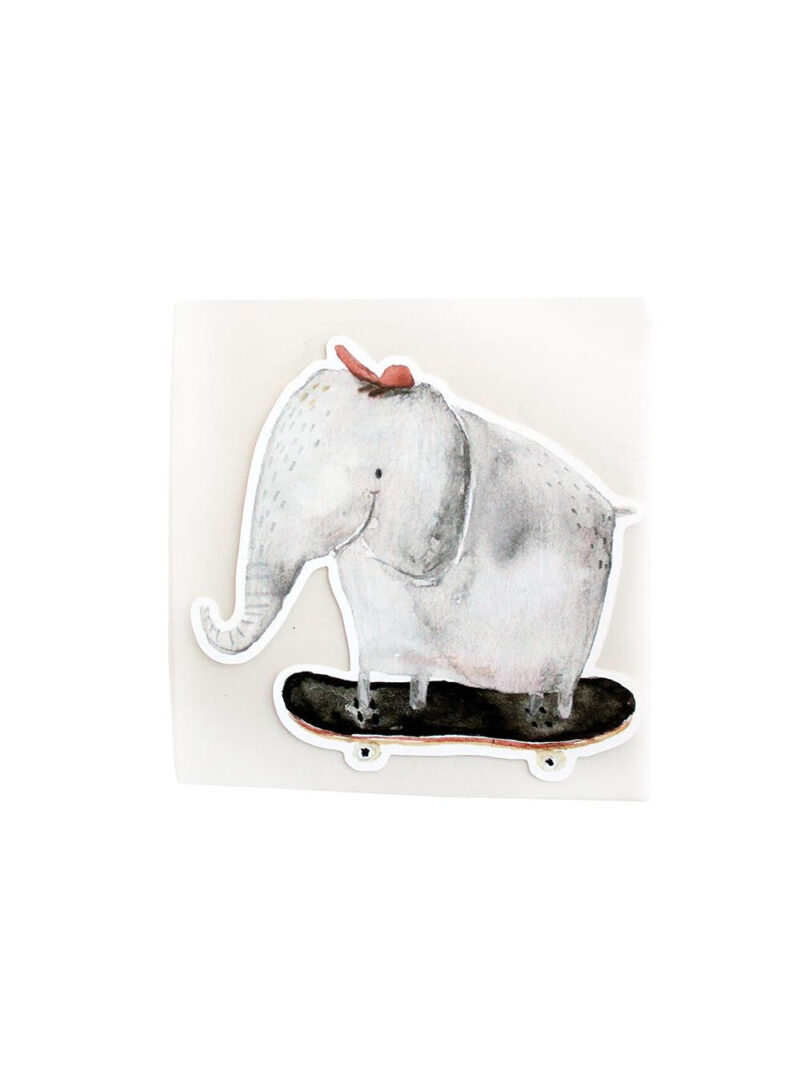 Bügelbild –  Elefant auf Skateboard – Bild 2